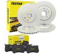 Textar Bremsscheiben + Beläge vorne hinten passend für Ford Transit Connect V408