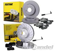 TEXTAR BREMSSCHEIBEN + BELÄGE VORNE + HINTEN passend für MERCEDES CLS C218 X218