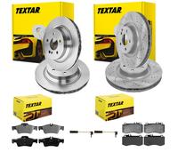 TEXTAR BREMSSCHEIBEN + BELÄGE VORNE + HINTEN passend für MERCEDES E-KLASSE W212