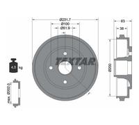TEXTAR Bremstrommel 94033200 für Opel Suzuki