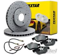 TEXTAR gelochte BREMSSCHEIBEN 299mm + BELÄGE HINTEN für PORSCHE 911 996 997