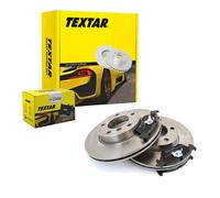 TEXTAR Satz Bremsen Bremsbeläge + Bremsscheiben belüftet vorne für Opel Omega B
