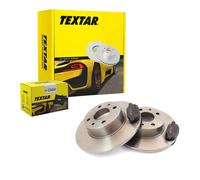 TEXTAR Satz Bremsen Bremsbeläge + Bremsscheiben Voll hinten für Audi 80 8C B4