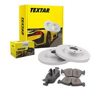 TEXTAR Satz Bremsen Bremsbeläge + Bremsscheiben Voll hinten für Opel Astra G CC