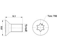 TEXTAR Schraube Bremsscheibe TPM0016 für FORD M10x1,5 Stahl hinten MONDEO 4 BA7