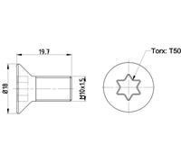 TEXTAR Schraube Bremsscheibe TPM0016 für FORD M10x1,5 Stahl hinten MONDEO 4 BA7
