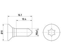 TEXTAR Sicherungsschraube Bremsscheibe 2 Vorne (TPM0008) für SEAT Leon AUDI A6