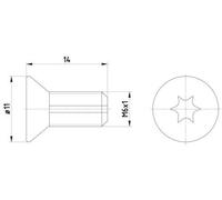 TEXTAR Sicherungsschraube Bremsscheibe 2 Vorne (TPM0012) für 307 CITROEN C5 III