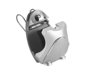 TFA Dostmann SONNYBOY Brillenhalter für Auto PKW LKW, 98.3033, Sonnenbrillen-Halterung, grau/Silber, L96 x B40 x H151 mm