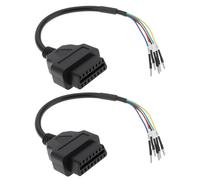The Lord of the Tools 2 Stücke OBD2 16 Pin Buchse auf 5 Pin Jumper Tester Kabel Universal Schwanz Faser DIY Motorrad Adapter Schwarz