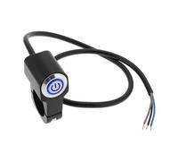 The Lord of the Tools Selbstrückstellender Lenkerschalter für Motorräder 12 V 10 A CNC-Blinkerschalter für Motorrad-Roller (blaues Licht)