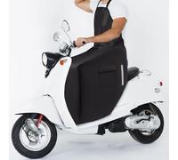 Thermische Beinschutz MIT Fleece für Motorroller und Roller Fahrer | Ganzjähriger Kälteschutz, Regenschutz, Wetterschutz, Abdeck-Nässeschutz-Plane | Universal Beindecke Schwarz [088]