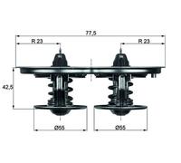 MAHLE TX32D Thermostat für Kühlmittel Thermostat Kühlmittel