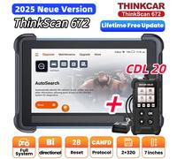 ThinkScan 672 KFZ OBD2 Diagnosegerät ALLE System Auto Scanner 28 Reset CANFD DE