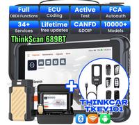 ThinkScan 689BT KFZ auto OBD2 Diagnosegerät 34 Reset Schlüsselprogrammierung DE