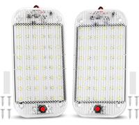 Thlevel Auto Innen Beleuchtung 48LED KFZ Innenraumbeleuchtung 12V-85V Weiß Lampe mit EIN/AUS Schalter für Wohnmobile LKW Van Universal 2 Stücke