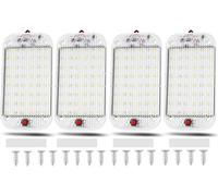 Thlevel Auto Innen Beleuchtung LED KFZ Innenraumbeleuchtung 12V-85V Weiß Lampe mit Schalter für Wohnmobile LKW Van Universal 4 Stücke
