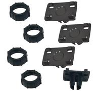 ThtRht 4 Stück 17 mm Kugelgelenk-Buchse auf 4-Tasten-Schloss, Adapter, Steckverbinder, Basis, Halterung, Ständer, Halterung für Carplay-Bildschirm, Rückfahrkamera, Monitor, Auto, Stereo, GPS, Fahrrad