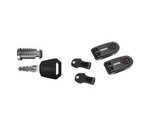 Thule 450800 One-Key 8 System 8 Pack & 986000 Wheel Straps Locks, 1size