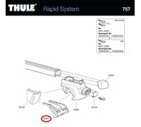 THULE 757 Rapid System Fußsatz Cover - Hochwertiger Schutz, Einfache Montage