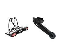 Thule 939000 Fahrradträger VeloSpace XT 3 Bikes, 13 pin & 9173 Transportrollen, schwarz, 50 x 25 x 20 cm