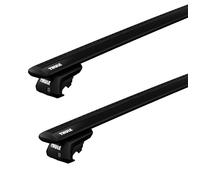 Thule Dachträger Thule mit EVO WingBar Black Skoda Karoq 5-T SUV Dachreling 18+