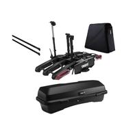 Thule Epos 3 - Klappbarer Kupplungsfahrradträger inkl. verschiedene Erweiterungen - inkl. Heckbox Santu, Stautasche, Fatbike-Radgurte