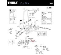THULE K6S M8x70 Schraube für Fahrradheckträger EuroRide 940, 941, 943 - Hochwertiges Zubehör