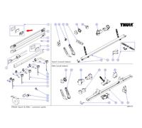 Thule Montagesatz (oben) passend zu Thule Fahrradträger Sport / Elite / Lift