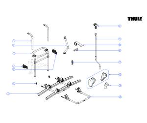 Thule Tragrahmen für Fahrradträger Lift V16 Manual / 12 V - Thule Ersatzteilnummer 1500603105