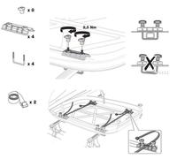 THULE UB 80 Dachbox Montagebeutel - Schnellbefestigungs-Set