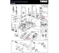 Thule Suppport Wheel 2 Bike 924/927 Spare Part Schwarz
