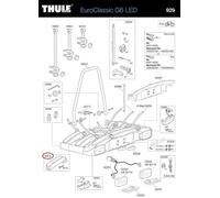 THULE Wheelholder RMS 904 - Optimierter Felgenhalter für Fahrradheckträger EuroClassic G6 LED