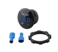 Tidevib LED Digital Voltmeter 12V 24V Batteriesystem, DC Spannungsmonitor mit 26mm Lochgröße, für Auto für Motorrad für RV Boot, für Rot/Blau/Grün/Weiß