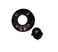 Tidevib Lenkrad-Lautstärkeschalter-Tastenabdeckung für MINI für Cooper F54/F55/F56/F57/F60 2014-2021, für Clubman für Countryman, schwarzer Kunststoff