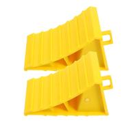 TIDTALEO ABS Radkeile 2 Stück mit Griff 15,5 X 10 X 10cm Reifenkeile für Pkw Wohnwagen und Pferdekutschen rutschfeste Unterlegkeile zum Parken