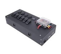 TIKATARER 12V 24V Camping-Elektriksystem, Batteriestrom-Steuerkasten mit Schaltern, Sicherungsblock, Zigarettenanzünder-Steckdosen, Voltmeter, USB, für Auto, Wohnmobil, Pickup, LKW, Vordach, Wohnwagen