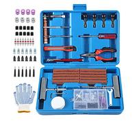 TILIBOTE Reifenreparatur-Set, 117-teilig, robustes Reifenstecker-Set für Auto, LKW, Wohnmobil, ATV, Traktor, Anhänger, Motorrad, Universal-Reifenreparaturwerkzeuge zum Reparieren von Löchern und