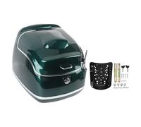 Tissting Motorrad Topcase 38L Wasserdicht Mit Schlüssel, Universelle Motorrad Heckbox Für Helm Und Zubehör - Stilvolles ABS Gehäuse Mit Großzügigem Stauraum (Dunkelgrün)