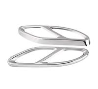 TKSE Auspuffblende, 1 Paar Edelstahl Auto Auspuffblenden Abdeckung, Auspuff Endrohrblenden für Mercedes Benz GLC C E Klasse C207 Coupe 14-17(Silber)