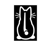 TLDSHOP® - Katze Scheibenwischer Aufkleber 28x18cm - Auto Heckaufkleber Autoaufkleber - Aufkleber Dekoration für Heckscheibe (Auto Heckscheibe) - Für Karosserie Auto - Farbe: WEISS