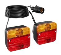 TLGREEN Anhänger Rückleuchten Set mit 7M Kabel 12V Rücklicht Anhänger Beleuchtung 7 Polig mit E Prüfzeichen für PKW LKW Wohnwagen Boot Transporter Anhängerbeleuchtung Rücklichter