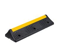 TMS PRO SHOP LKW-Radstopp, Parkplatzbegrenzer, schwarz, reflektierend, 100 x 30 x 15 cm aus Kautschuk, Art.-Nr. 609723 | Parkstopper | Parkplatzbegrenzer | Radstopper