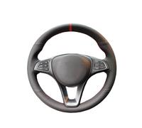 TNSSCZM Steering Wheel Cover Für Benz Für Vito III Für W447 Für 2015 2016 2017 2018 2019 2020 DIY Schwarz Faux Leder Auto Lenkrad Abdeckung(Black Thread)