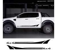 TNXPYXI 2 STÜCKE Autotür-Seitenschweller-Vinyl 4x4-Aufkleber, passend für Ford Ranger Isuzu DMA Nissan NAVARA Toyota Hilux Pickup Autozubehör