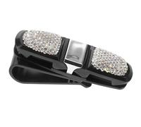 Toddmomy Glitzernder Auto Sonnenbrillen Visierclip aus Kunststoff mit Strasssteinen Universeller Brillenhalter für Sonnenblende zur Sicheren Aufbewahrung im Auto