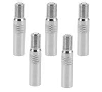 Tofficu 5 Stück Kfz Ventiladapter aus Edelstahl 39mm Silber Universell Kompatibel Schützt Reifenventile Ventilverlängerung für Auto Motorrad und Roller