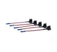 TOGEVAL 5 Stück Teiliges Kfz Sicherungshalter Mittlere Add a Circuit Flachsicherungshalter mit Niedrigem Profil Kompatibel für Auto LKW Motorrad Schnelle und Einfache Installation