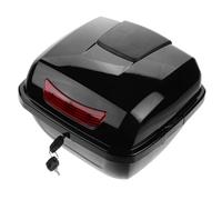 TOGEVAL Motorrad Koffer Elektrischer Roller Heckbox Staubdicht Robust Große Kapazität Transportbox für Alltag und Touren Schwarz Klein