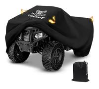 Tokept ATV-Abdeckung, wasserdicht, strapazierfähig, 4 Räder, Quad-Abdeckung, wetterfest, Outdoor-UV-Schutz für 78 Zoll Polaris, Kawasaki, Yamaha, Suzuki, Honda (schwarz, groß)